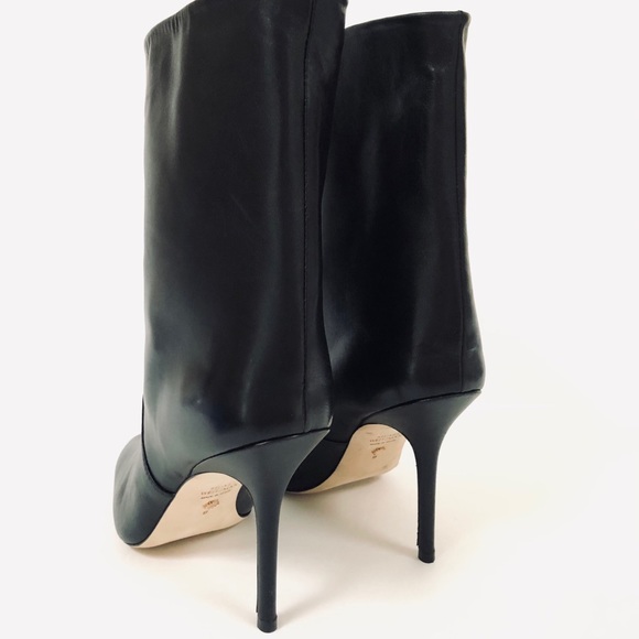 Stuart Weitzman Ebb Black Leather Ankle Boot - Picture 5 of 9